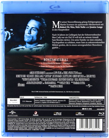 Cape Fear (Przylądek strachu) [Blu-Ray]