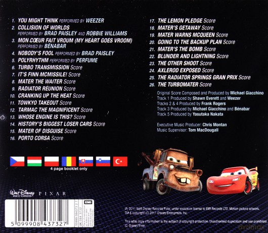 Cars 2 soundtrack (Auta 2) [CD]