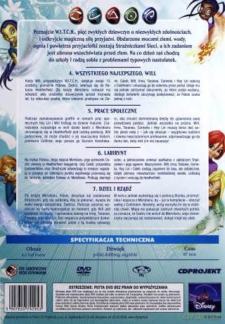Kolekcja W.I.T.C.H. (Witch) Czarodziejki Pakiet [3DVD] 