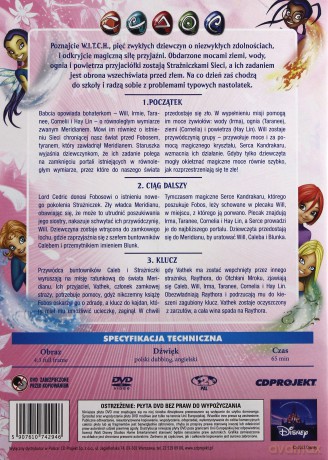 Kolekcja W.I.T.C.H. (Witch) Czarodziejki Pakiet [3DVD] 