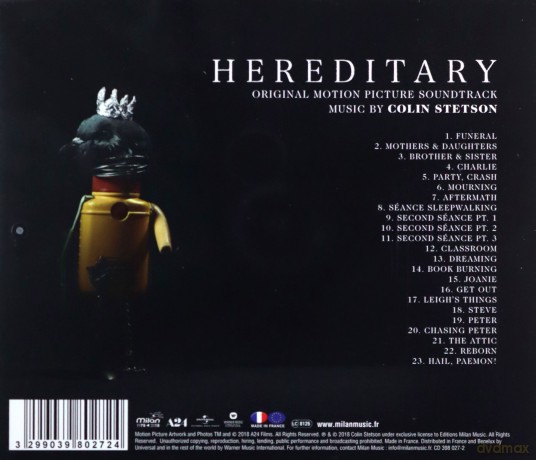 Hereditary soundtrack (Colin Stetson) [CD]