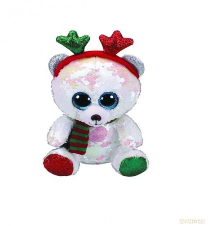 Beanie Boss Flippables Mistletoe - Cekinowy miś