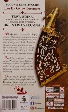 Bogowie Krwi i Prochu (Tom 2) Gniew Imperium - Brian McClellan [KSIĄŻKA]