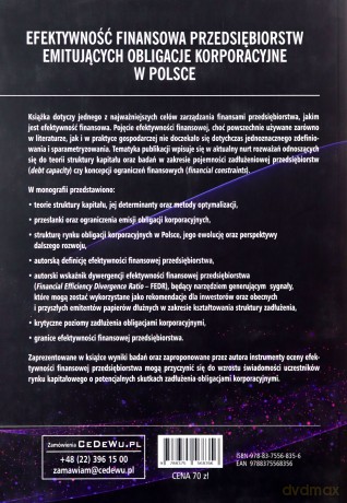 Efektywność finansowa przedsiębiorstw - Piotr Bajak [KSIĄŻKA]