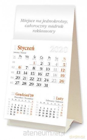 Kalendarz 2020 Biurowy Minitrójdzielny BF6 [KALENDARZ]