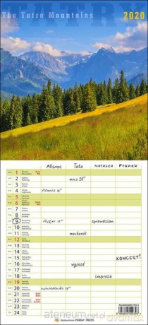 Kalendarz 2020 Wieloplanszowy - Tatry [KALENDARZ]