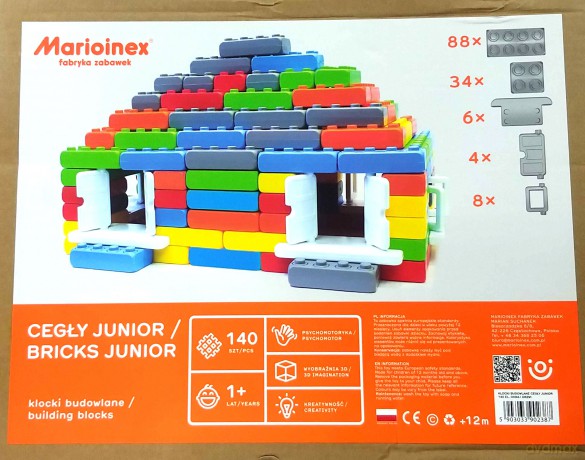 Klocki Cegły Junior 140 el. [KLOCKI]