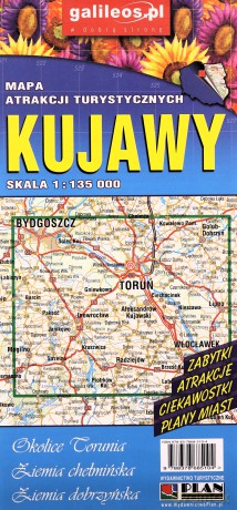 Mapa atrakcji turystycznych - Kujawy 1:135 000