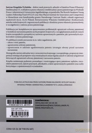 Ograniczenia ochrony patentowej a naruszenie - Justyna Ożegalska-Trybalska [KSIĄŻKA]