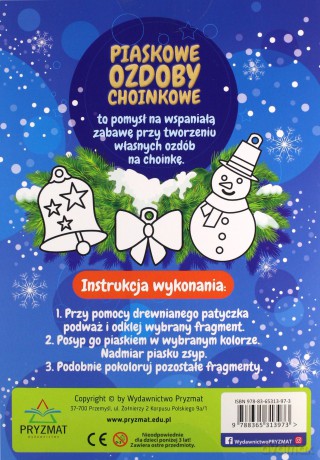 Piaskowe ozdoby choinkowe. Zestaw 1 [KSIĄŻKA]