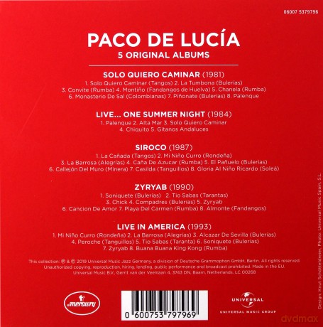 Paco De Lucia: 5 Original Albums [5CD]