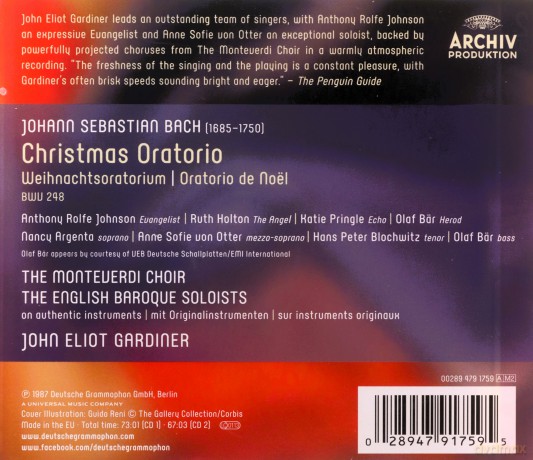 John Eliot Gardiner: Bach - Christmas Oratorio - Weihnachtsoratorium [2CD]