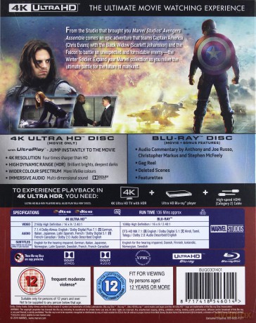 Captain America: Winter Soldier (Zimowy żołnierz) [Blu-Ray 4K]+[Blu-Ray]