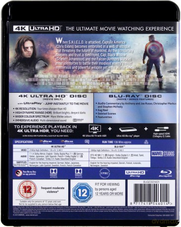 Captain America: Winter Soldier (Zimowy żołnierz) [Blu-Ray 4K]+[Blu-Ray]