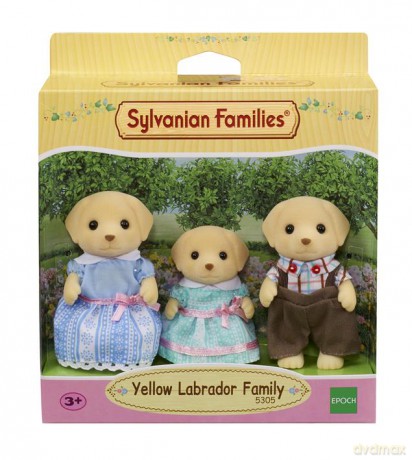 Sylvanian Families Rodzina biszkoptowych labradorów (Tata, Mama, Dziecko)