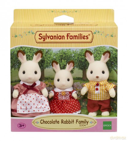 Sylvanian Families Rodzina królików z czekoladowymi uszkami (Tata, Mama, Dziecko)