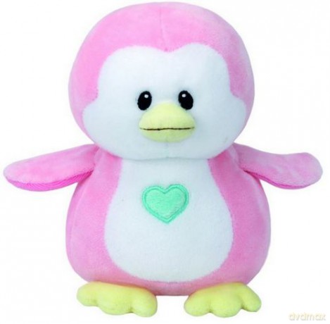 Baby Ty PENNY - pink penguin 24 cm