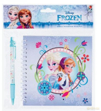 Frozen - notatnik na spirali 14,5 cm x 14,5 cm z długopisem