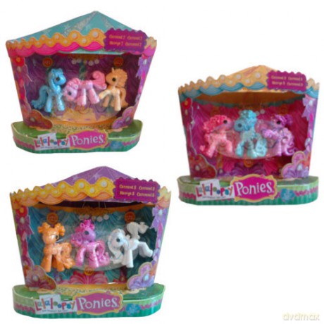 Lalaloopsy - Karuzela Brokatowe kucyki 3-pack, 3 rodzaje
