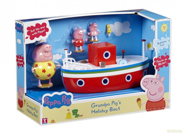 Peppa Holiday Wakacyjna łódź Dziadka + 3 figurki [FIGURKA]