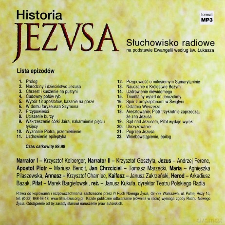 Historia Jezusa słuchowisko (ecopack) [AUDIOBOOK] [CD-MP3]