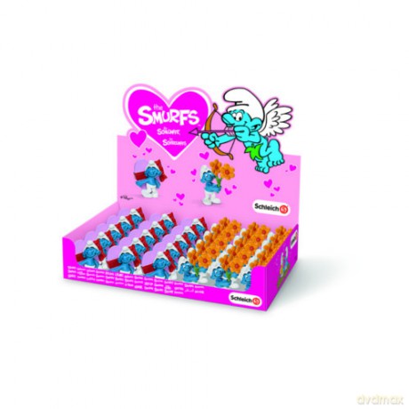 Schleich Display 32 szt. Smerfy - Dzień Zakochanych.Mix 2 postaci