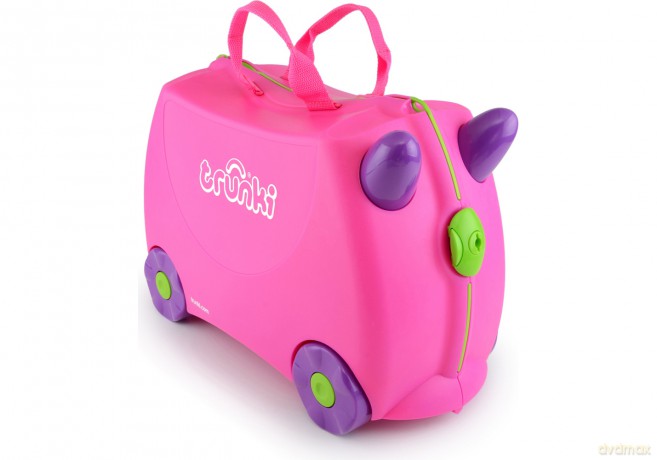 Trunki Walizeczka Jeżdżąca Trixie - Różowa