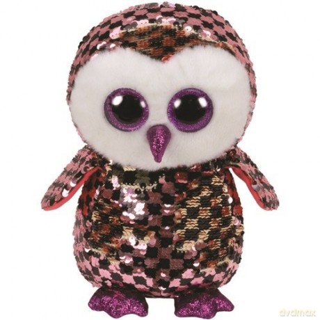 Maskotka TY Beanie Boos - Cekinowa sowa 24 cm
