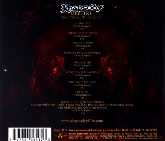 Rhapsody Of Fire: From Chaos To Eternity [CD]