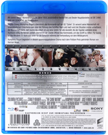 The Caine Mutiny (Bunt na okręcie) [Blu-Ray]