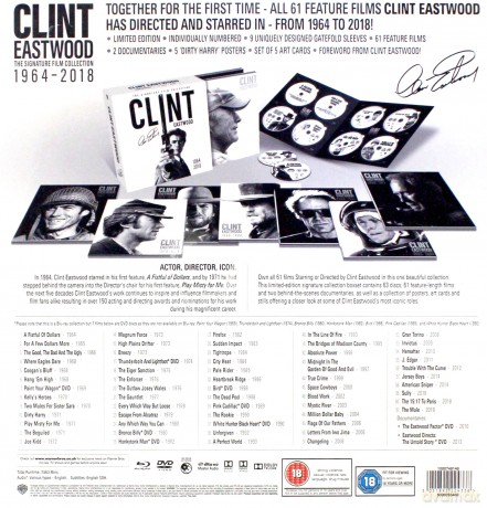 Clint Eastwood: The Signature Film Collection [BOX] [56xBlu-Ray]+[7DVD]