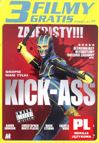Kick-Ass + 3 FILMY GRATIS [BOX] [4DVD]