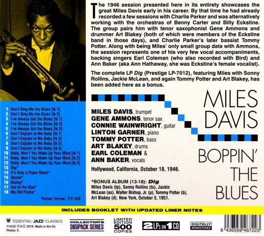 Miles Davis: Boppin The Blues + Dig [CD]