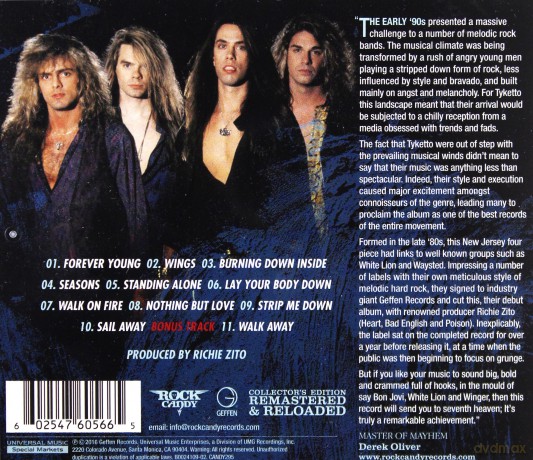 Tyketto: Dont Come Easy [CD]