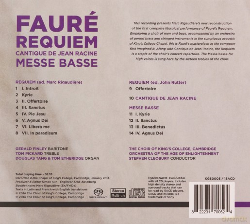 Gabriel Faure: Faure: Requiem Cantique Mess [CD]