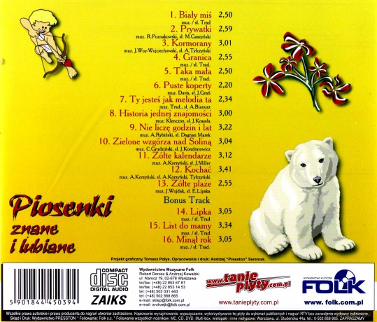 Piosenki znane i lubiane - Biały Miś vol.1 [CD]