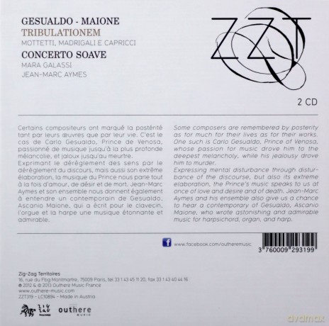 Motetti Madregali E Capric: Gesualdo - Maione - Tribulationem [2CD]