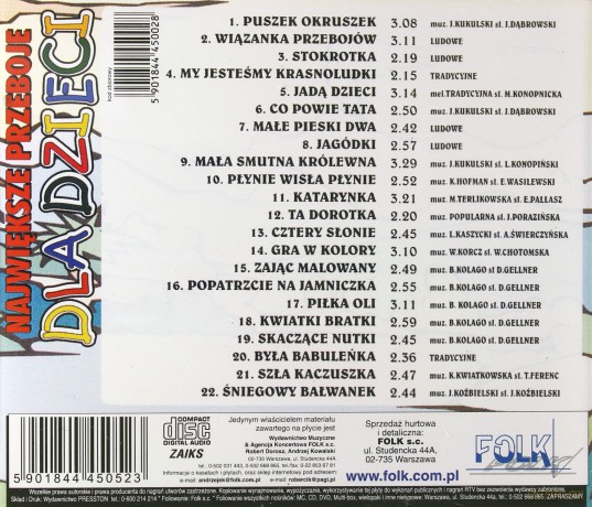 Największe przeboje dla dzieci 1 [CD]
