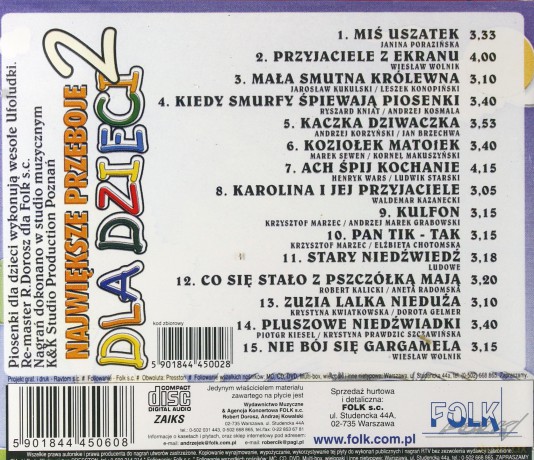 Największe przeboje dla dzieci 2 [CD]