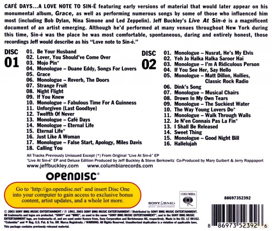 Jeff Buckley: Live At Sin-E [2CD]