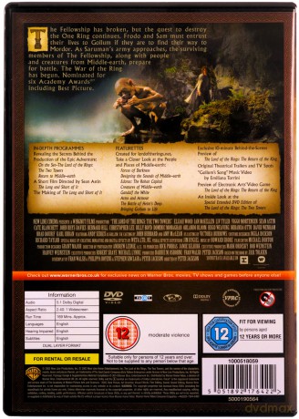 Lord Of The Rings The Two Towers [2DVD]