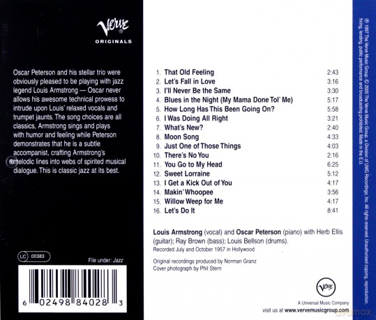 Louis Armstrong: Meets Oscar Peterson [CD]