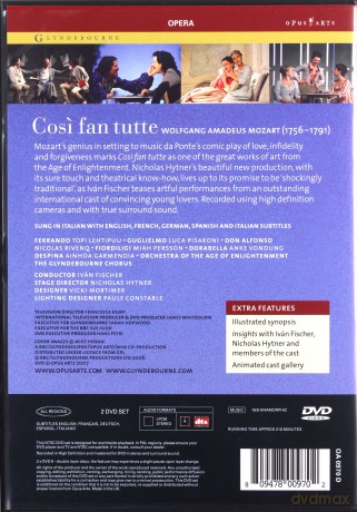 Lehtipuu & Pisaroni & Oae & Fischer: Mozart: Cosi Fan Tutte [2DVD]