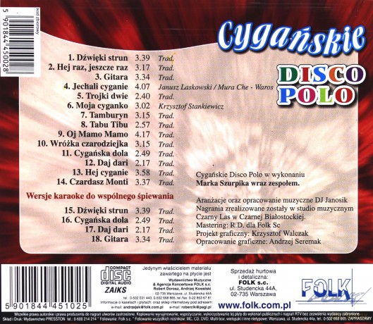 Cygańskie Disco Polo  vol.1 [CD]