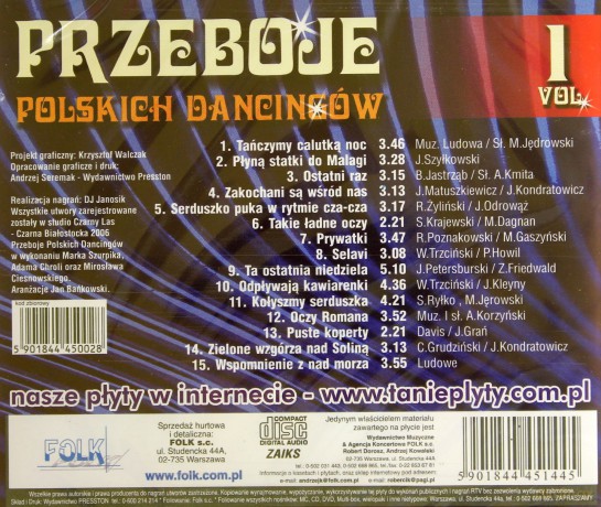Przeboje polskich dancingów vol.1 [CD]
