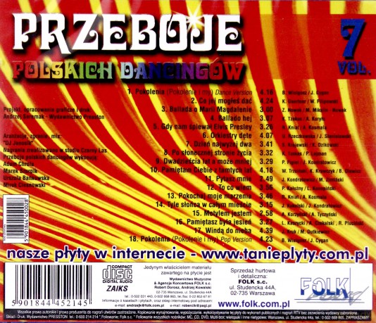 Przeboje polskich dancingów vol.7 [CD]