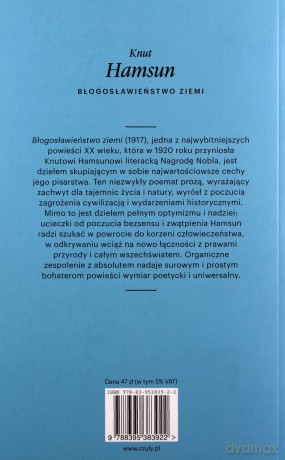 Błogosławieństwo ziemi - Knut Hamsun [KSIĄŻKA]