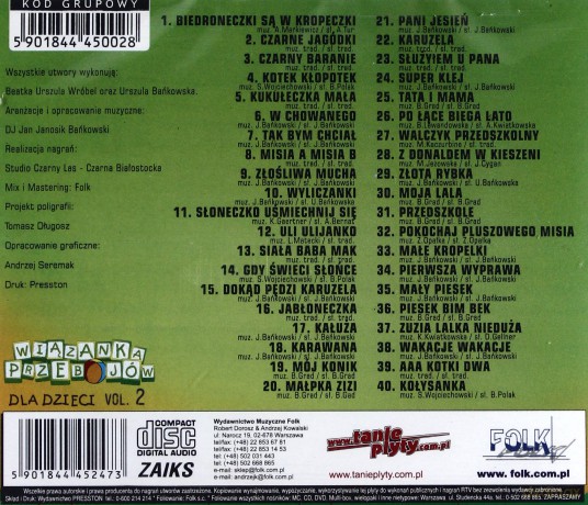 Wiązanka przebojów dla dzieci vol.2  [CD]