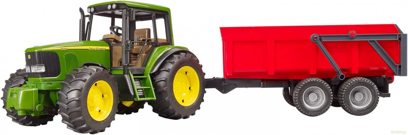 Traktor John Deere 6920 z przyczepa wywrotką