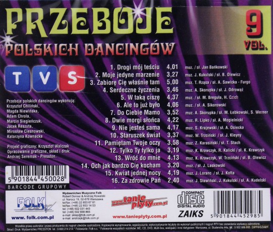 Przeboje polskich dancingów Vol.9 [CD]